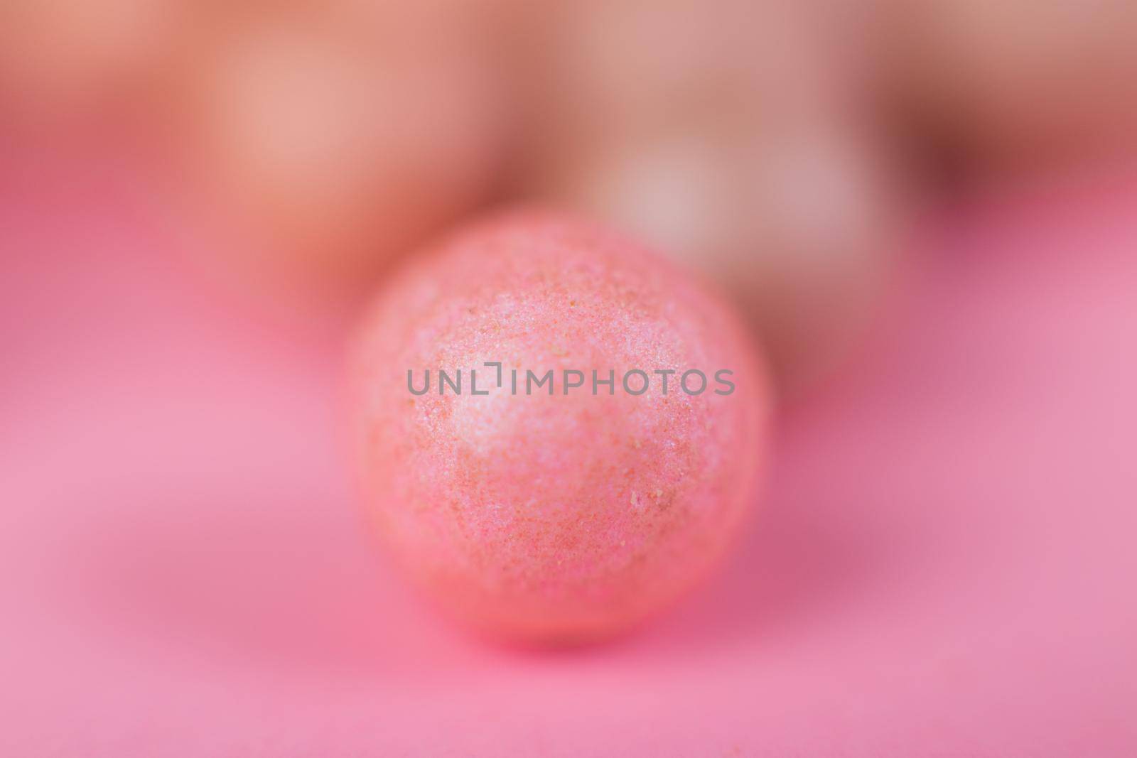Macro powder balls. Makeup. Powder for makeup. Beauty and fashion . Cosmetics