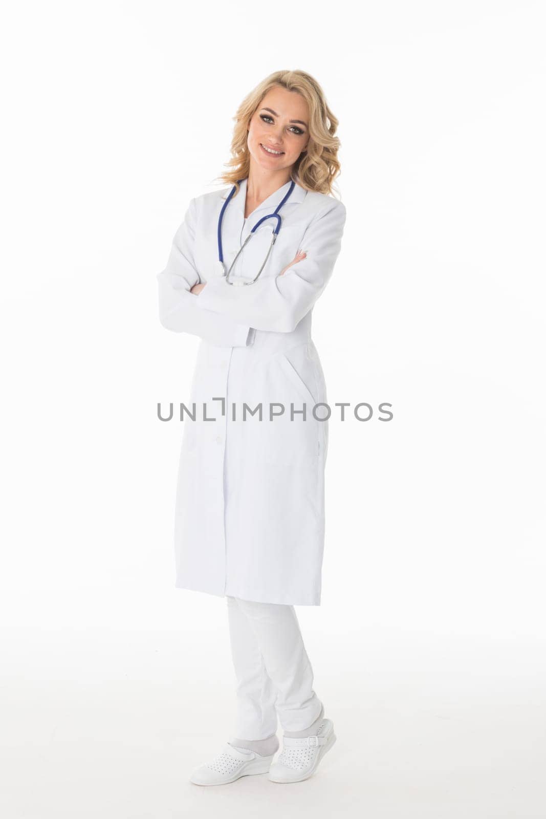 Female doctor with folder by Yellowj