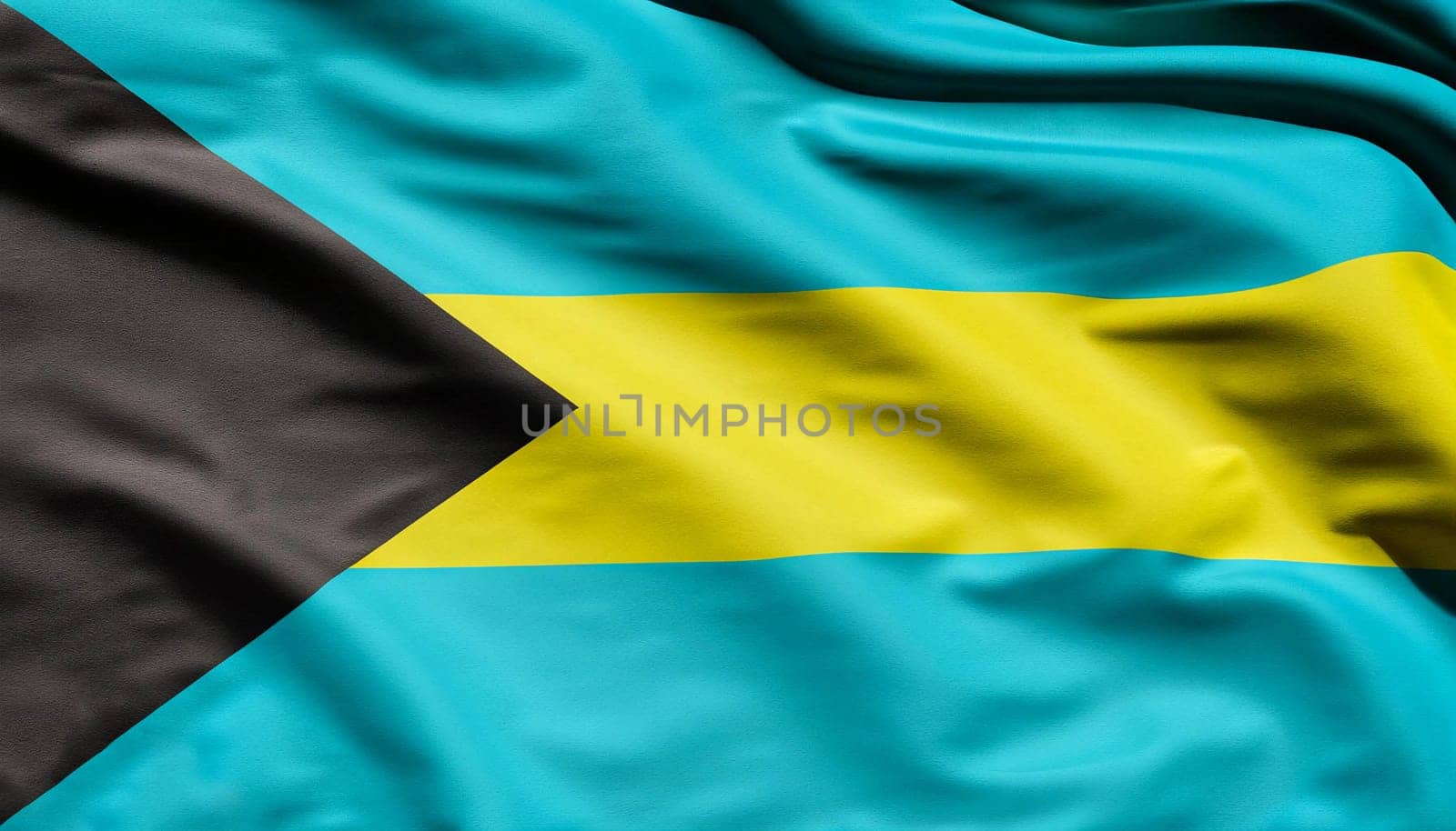 Bahamas vector flag isolated on background.