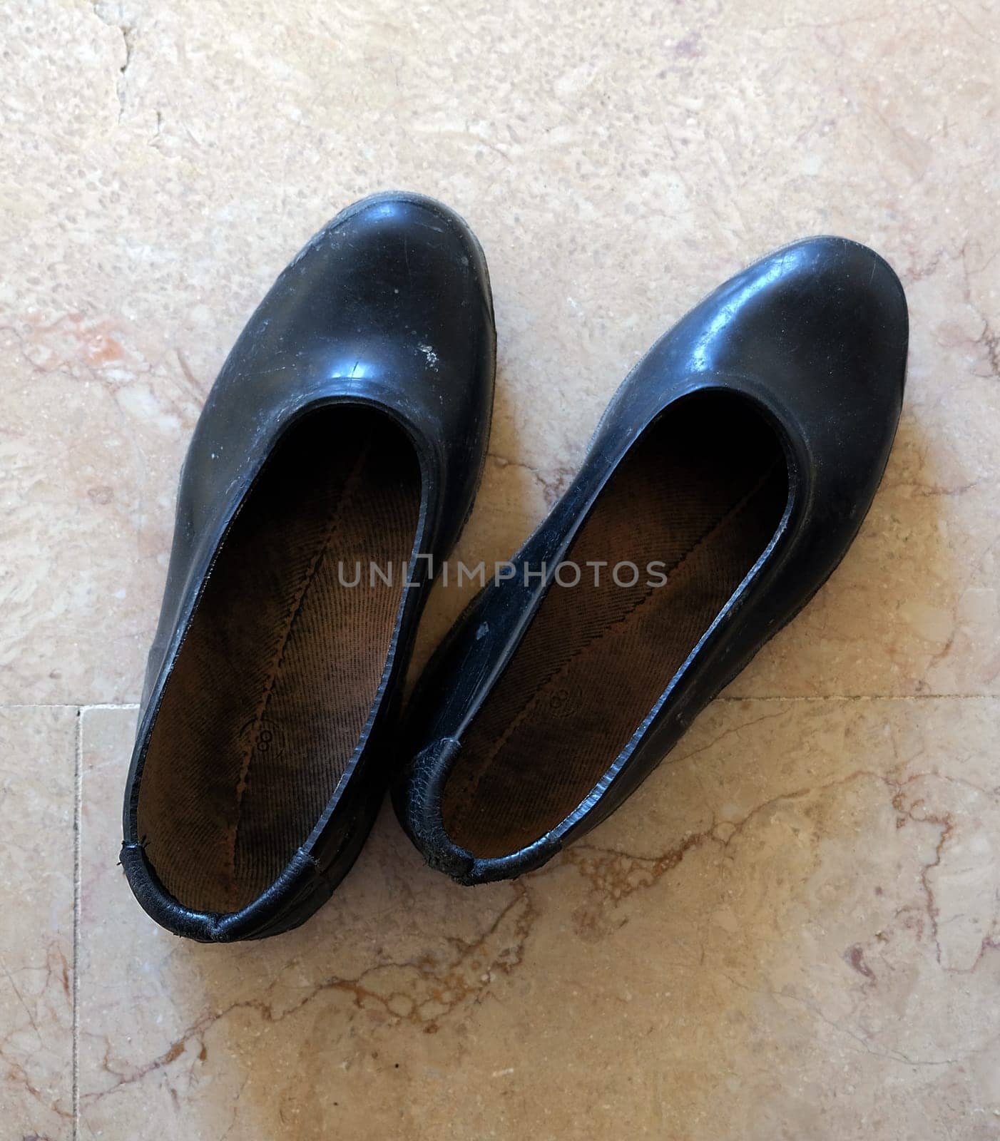 old classic rubber shoes, village shoes,