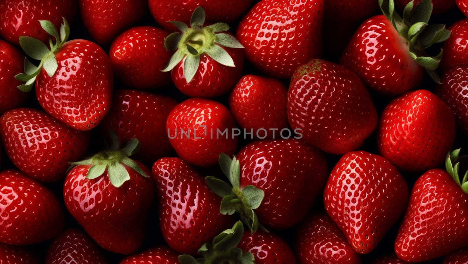 Background of red strawberries. Vegan food, fruit. High quality photo