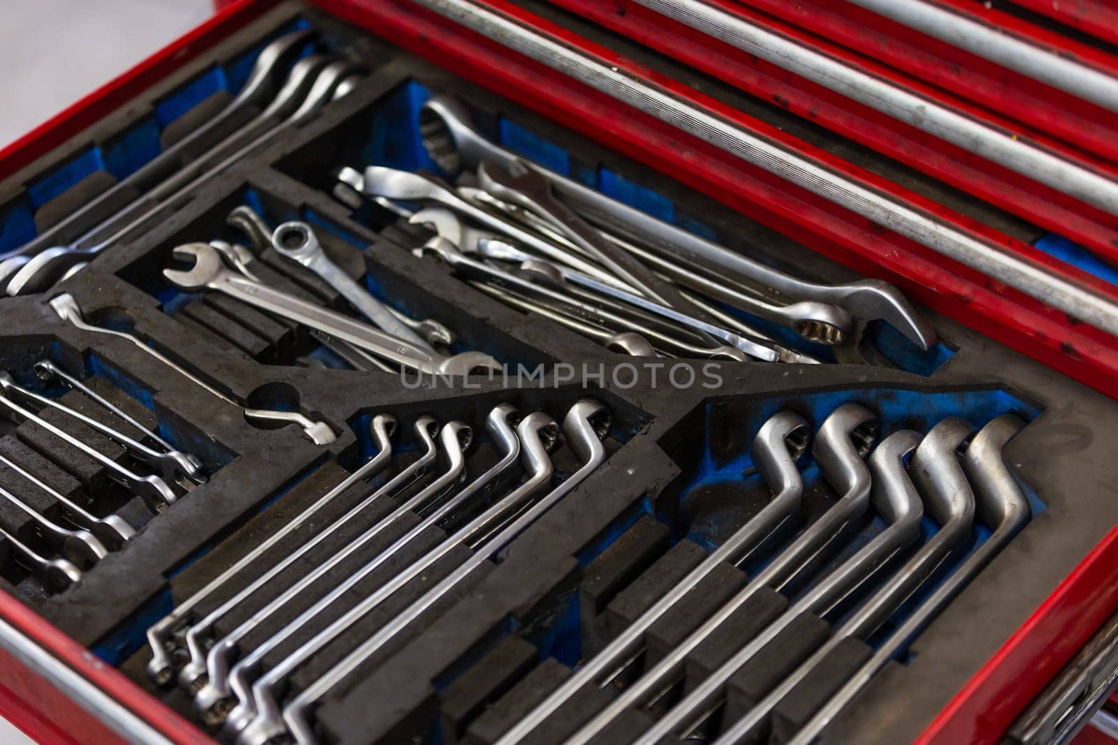 Close up kind of spanners for the repairing, tools equipment