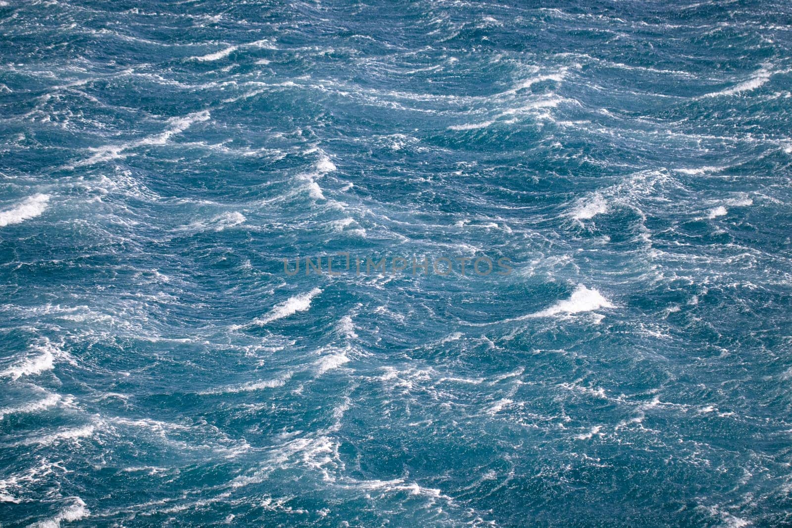 View to a strong stormy sea during strong wind, nature concept