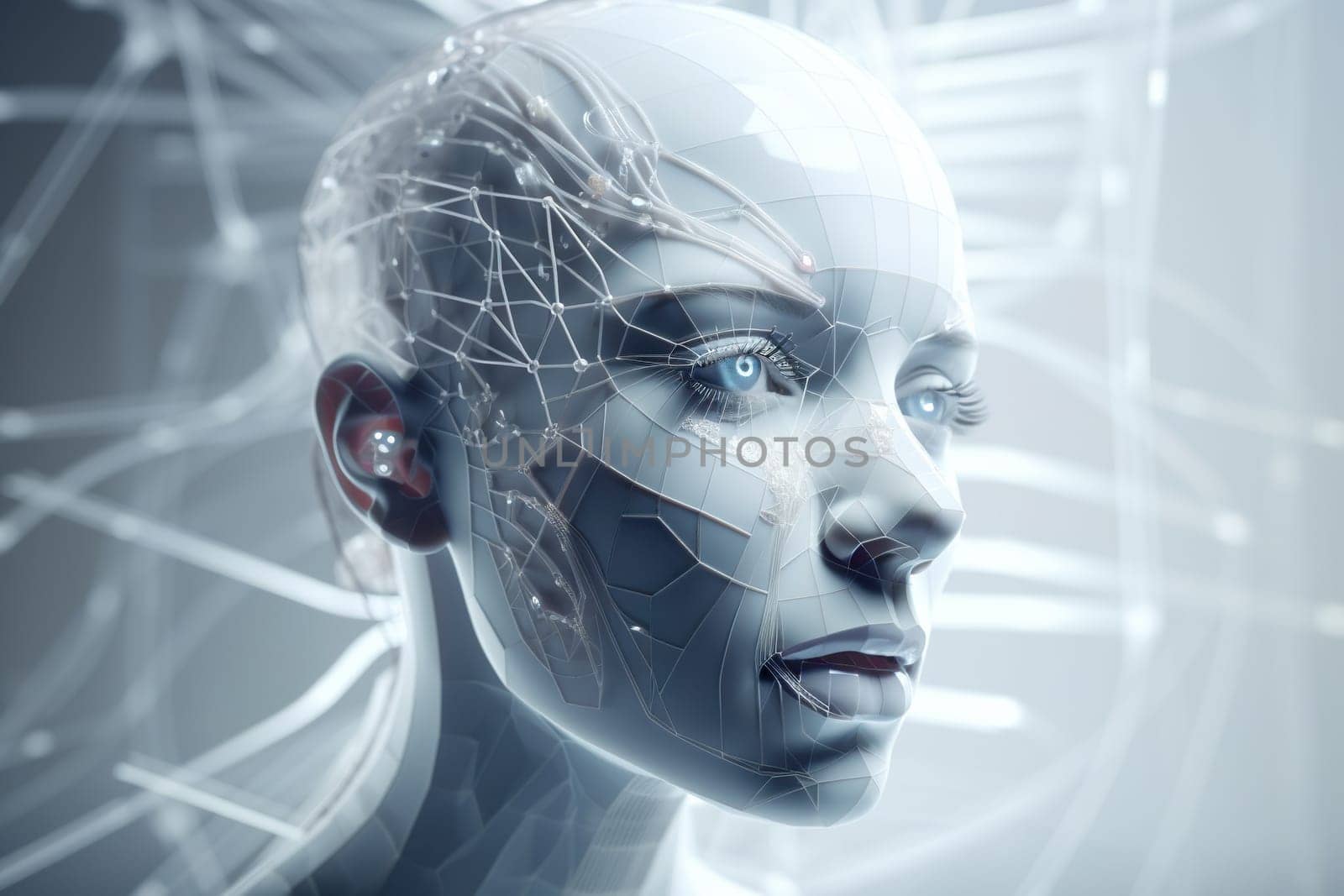 Artificial intelligence - thinking machine and technology concept - Generative AI
