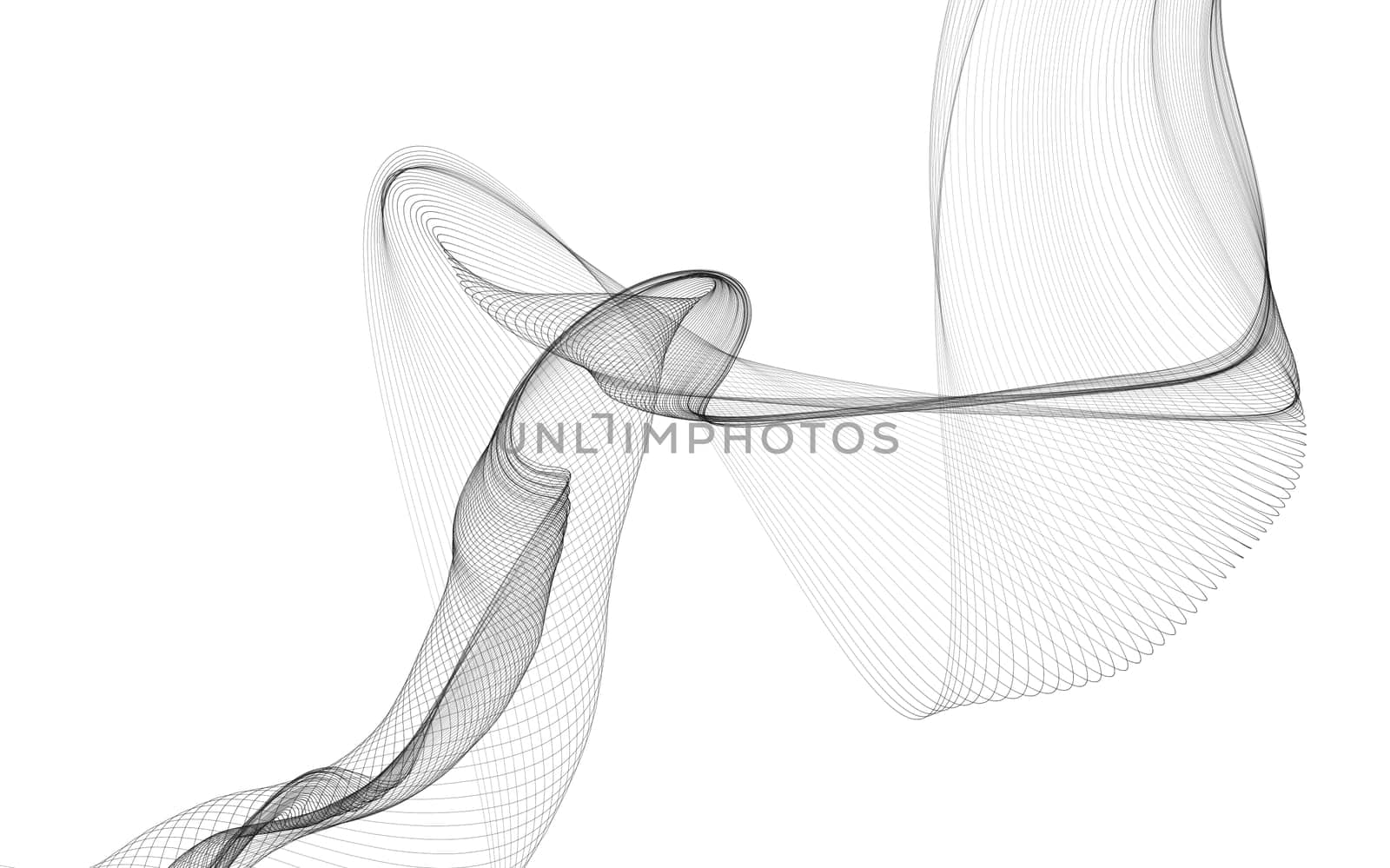 Abstract background with monochrome wave lines on white background.  by teerawit