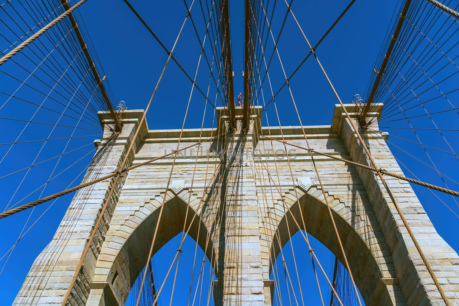 Brooklyn bridge, cityscape of New York City in the United States  by f11photo