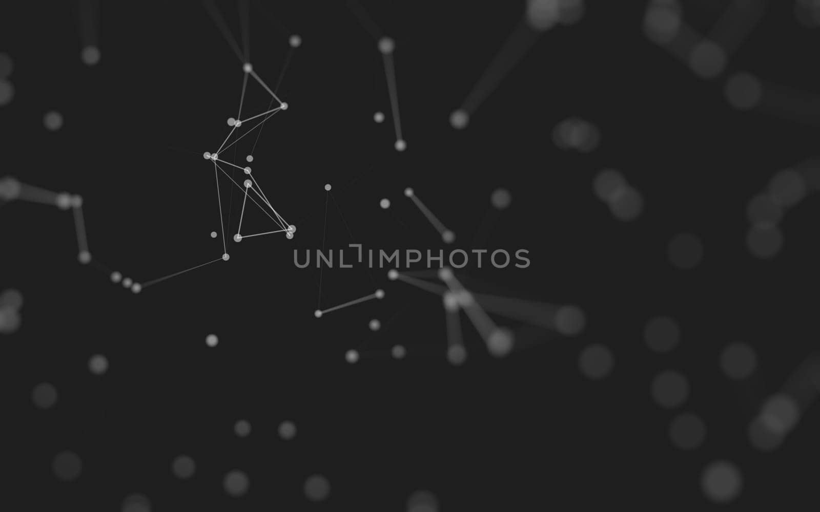 Abstract background. Molecules technology with polygonal shapes, connecting dots and lines. Connection structure. Big data visualization.  by teerawit