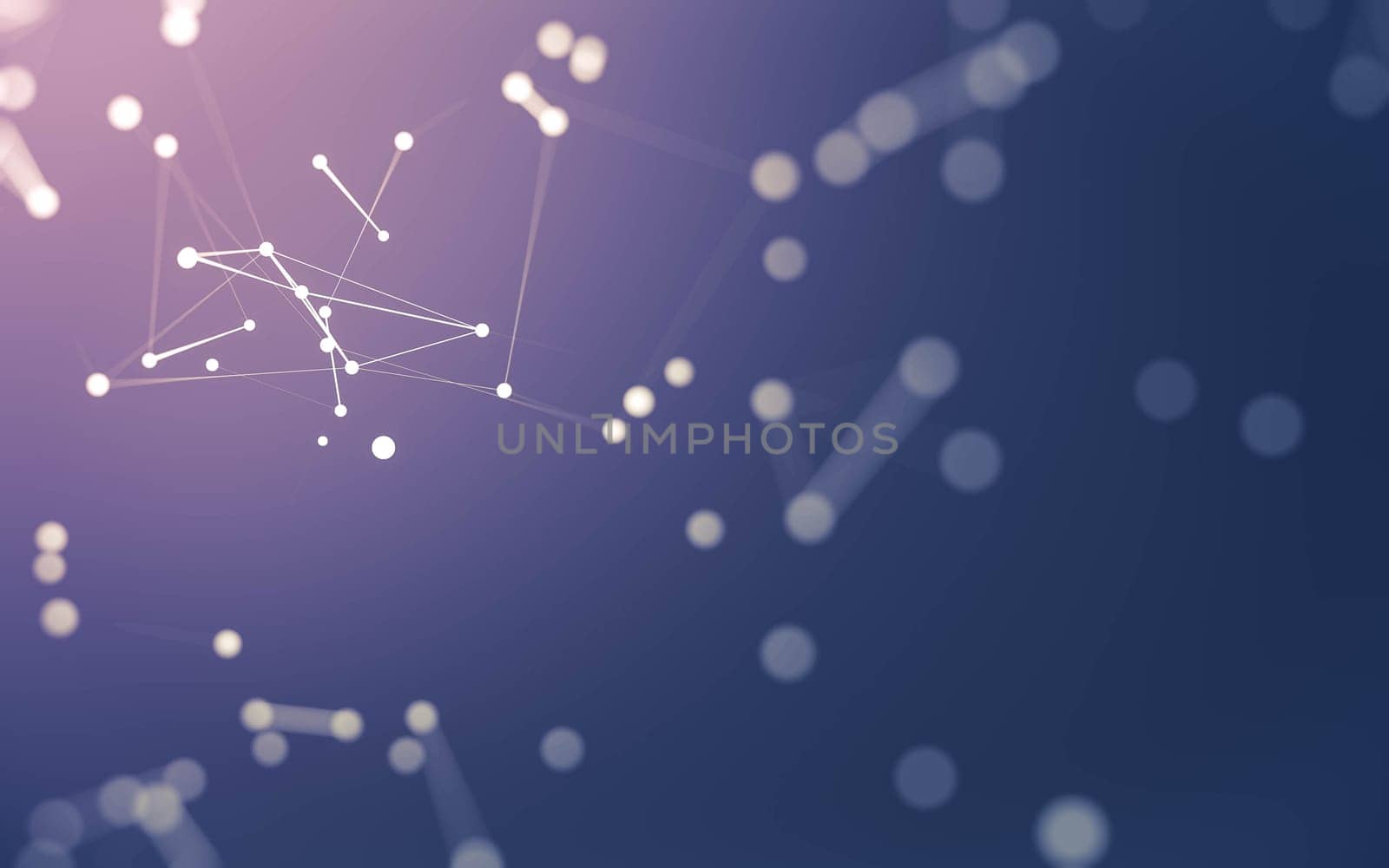 Abstract background. Molecules technology with polygonal shapes, connecting dots and lines. Connection structure. Big data visualization.  by teerawit