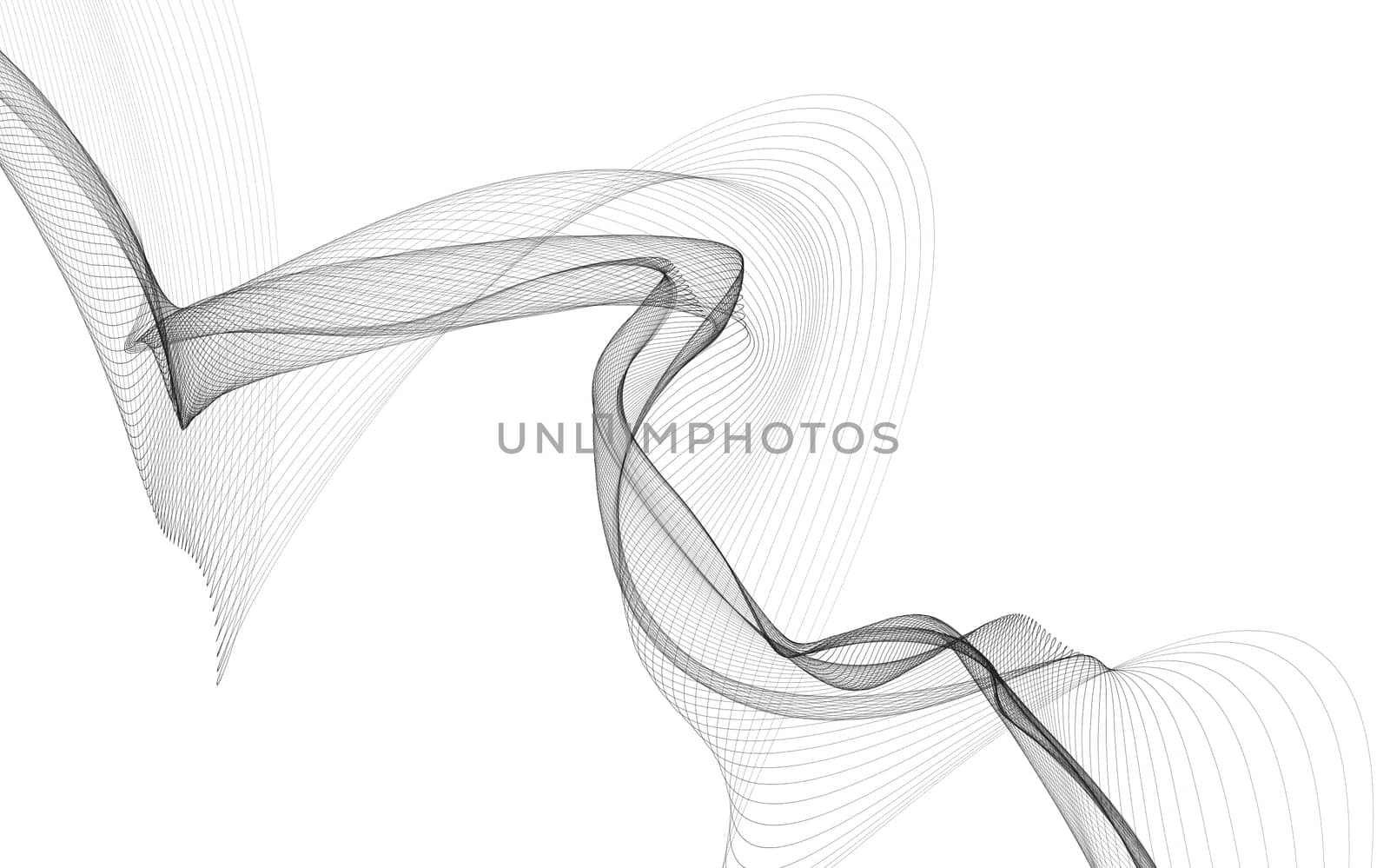 Abstract background with monochrome wave lines on white background.  by teerawit