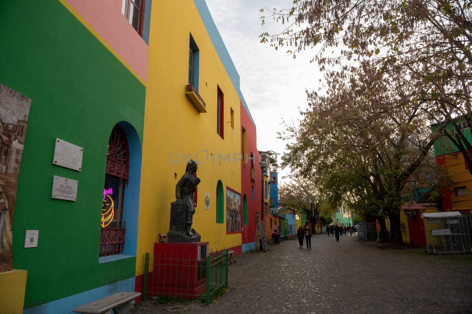 Buenos Aires, Argentina : 2023 May 29 : Paseo del Barrio de La Boca, Caminito Tourist Zone in Buenos Aires Capital of the Argentine Republic in 2023.