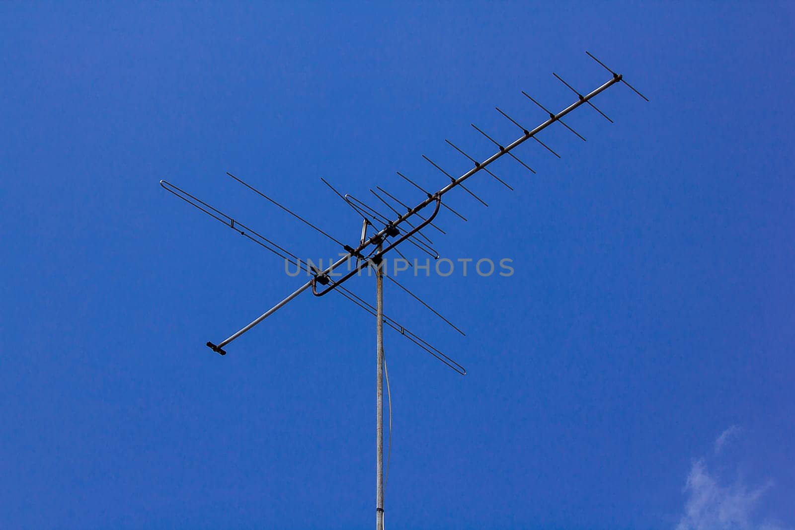 Old TV antenna located at home