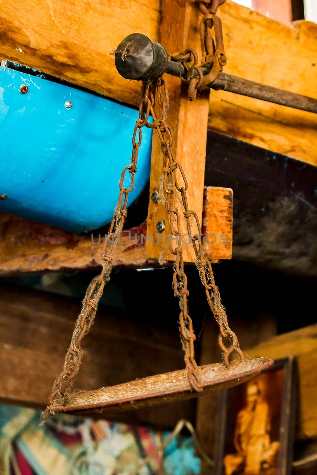 Old-fashioned scales hanging