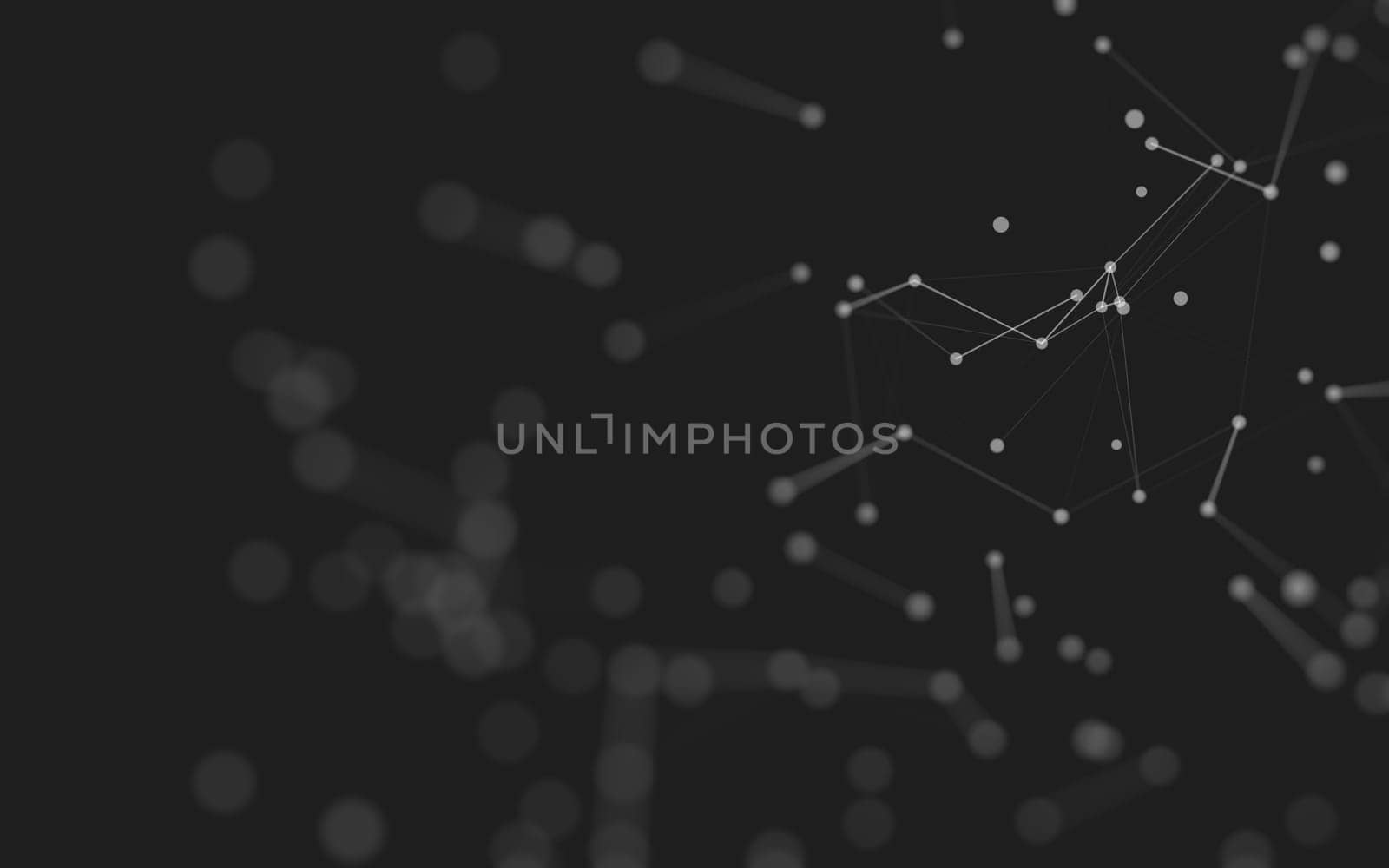 Abstract background. Molecules technology with polygonal shapes, connecting dots and lines. Connection structure. Big data visualization.  by teerawit