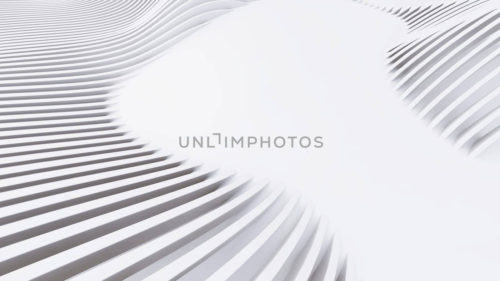 Abstract Curved Shapes. White Circular Background.  by teerawit