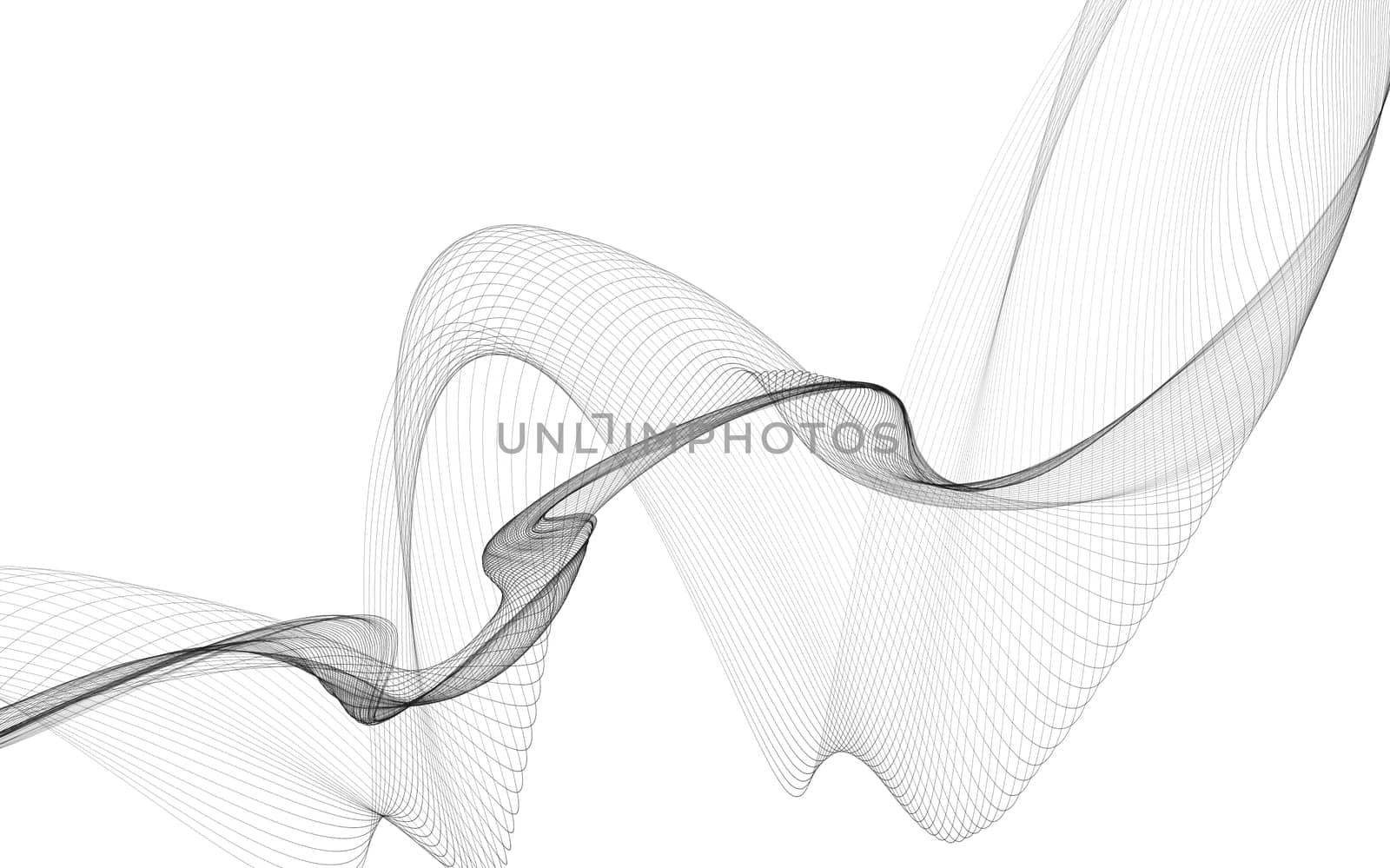 Abstract background with monochrome wave lines on white background. Modern technology background.