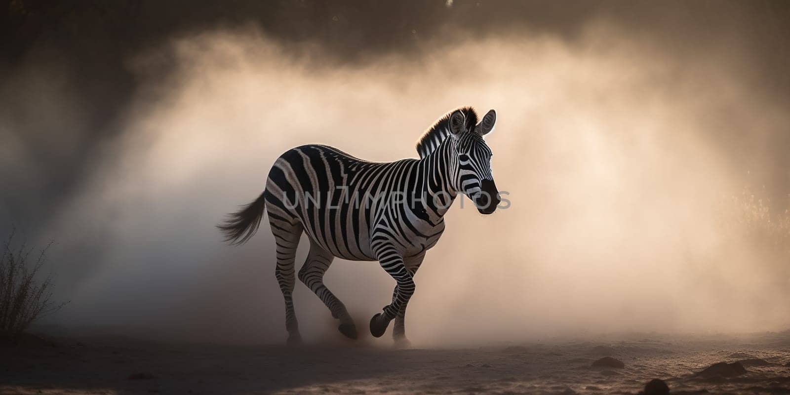 Zebra wandering through the steppe by tan4ikk1