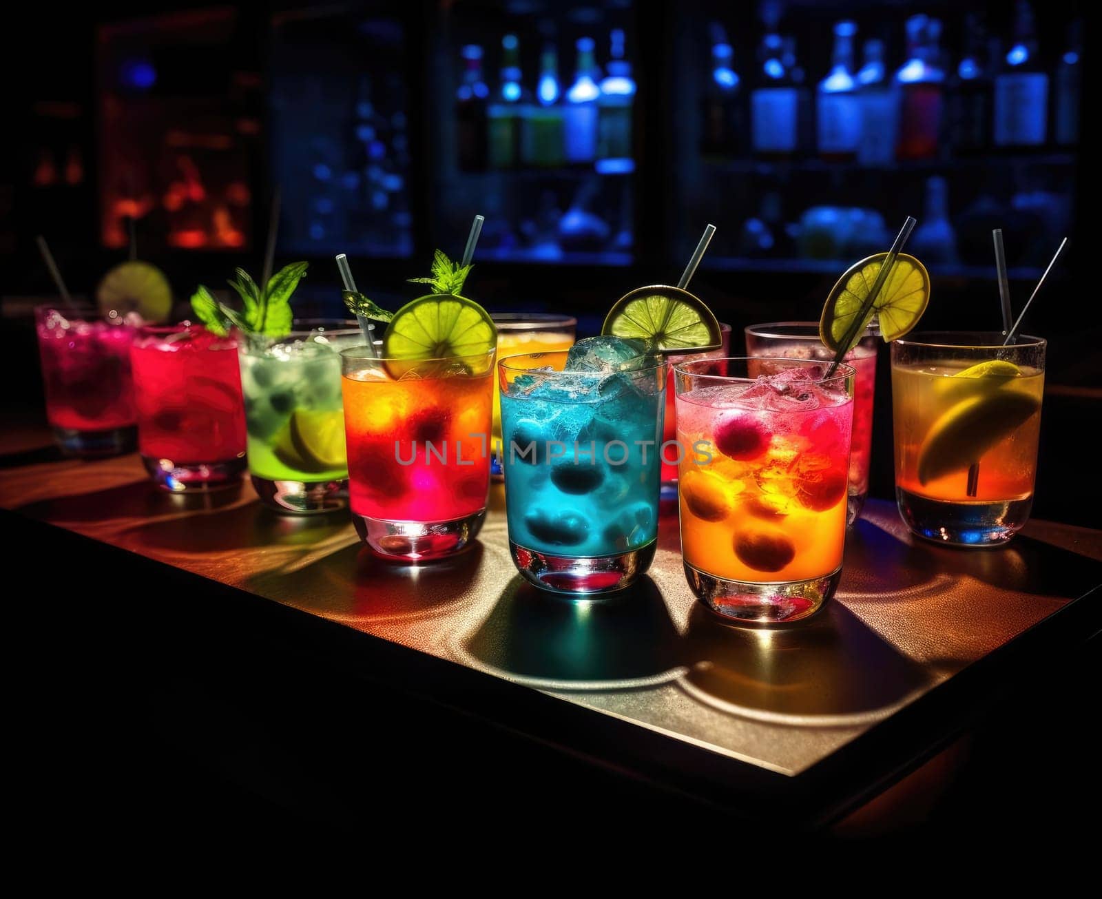 Several colorful cocktails by cherezoff