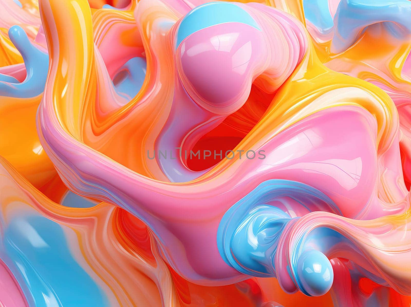 Splashes of multi-colored paint by cherezoff