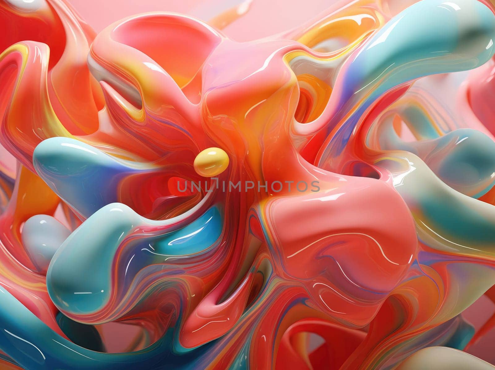 Splashes of multi-colored paint by cherezoff