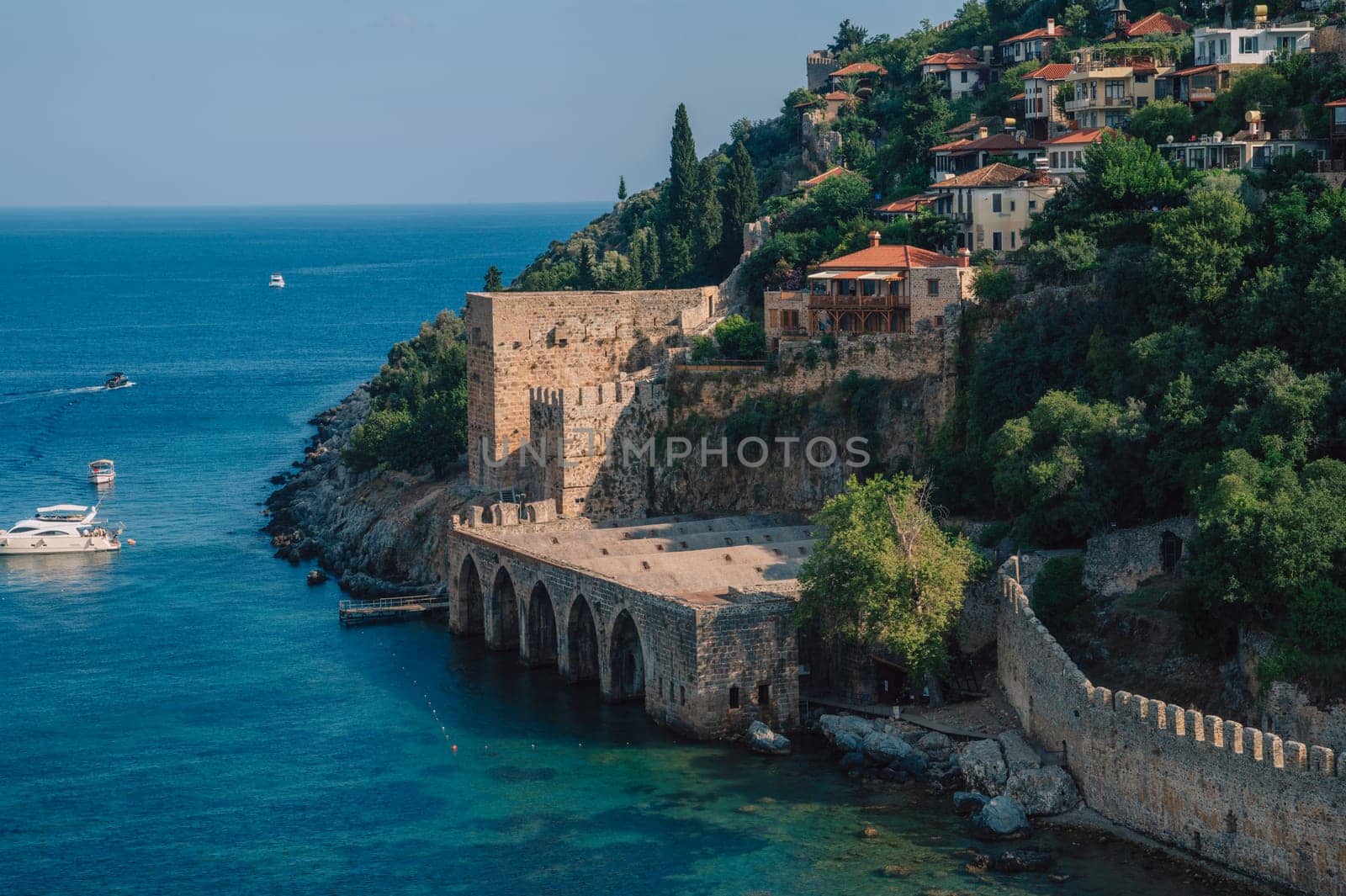 Alanya city, Turkey, view from red tower (kizil kule)
