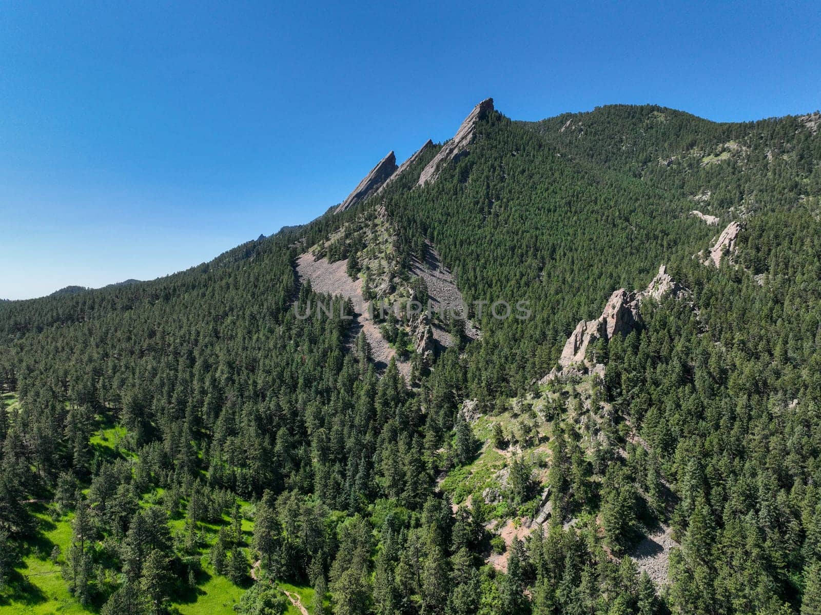 The Flatirons, rock formations at Chautauqua Park near Boulder, Colorado by Bonandbon