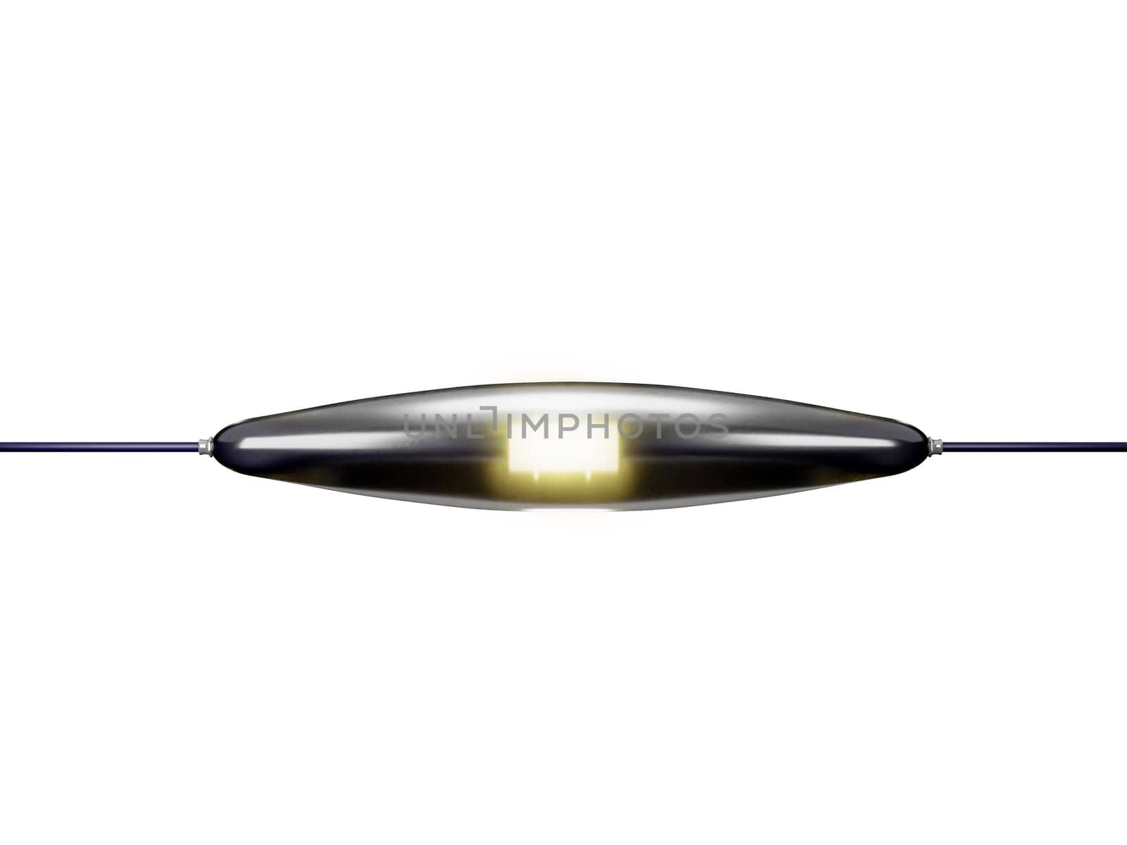 mesh metal nitinol self-expandable stent 3D rendering for endovascular surgery isolated on white background. Clipping path.