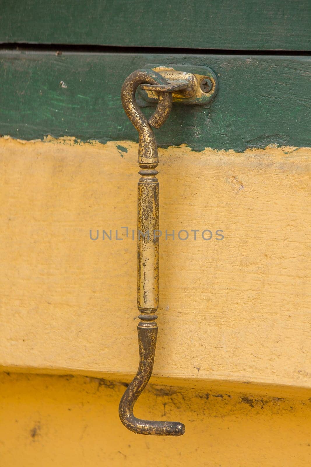 hook old brass window Used to attach doors or windows