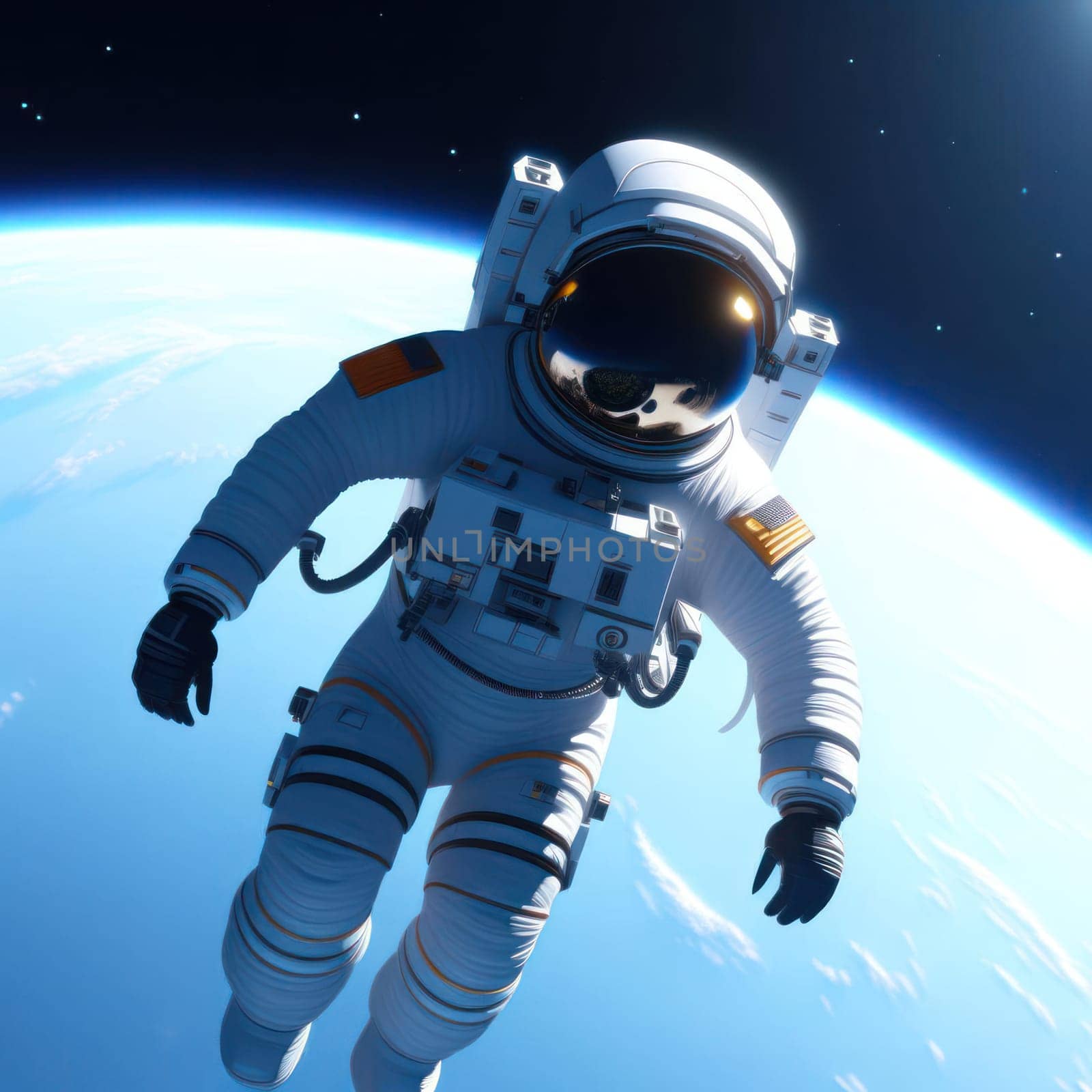 Astronaut in space. Image created by AI
