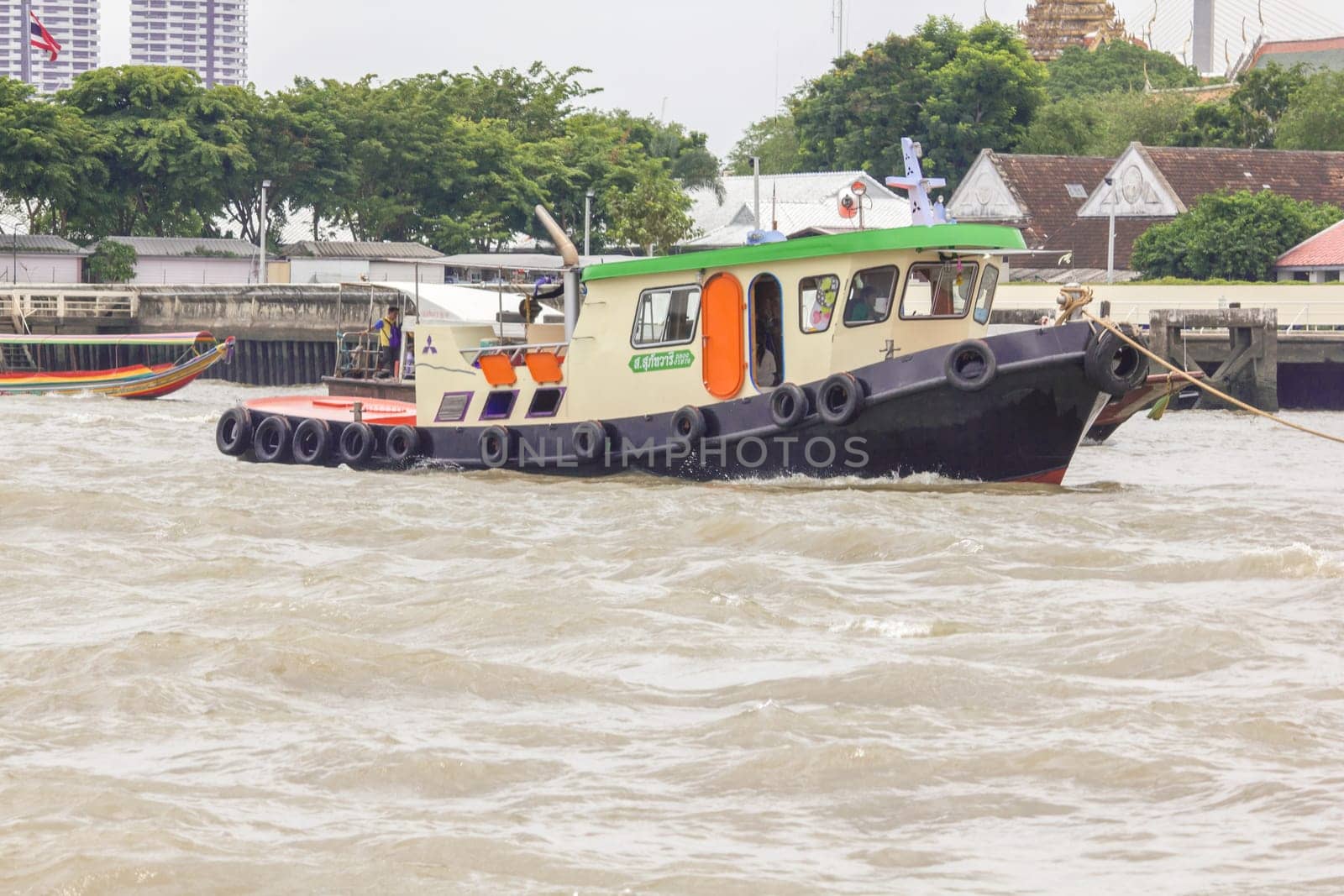 The boat in the Chao Phraya River