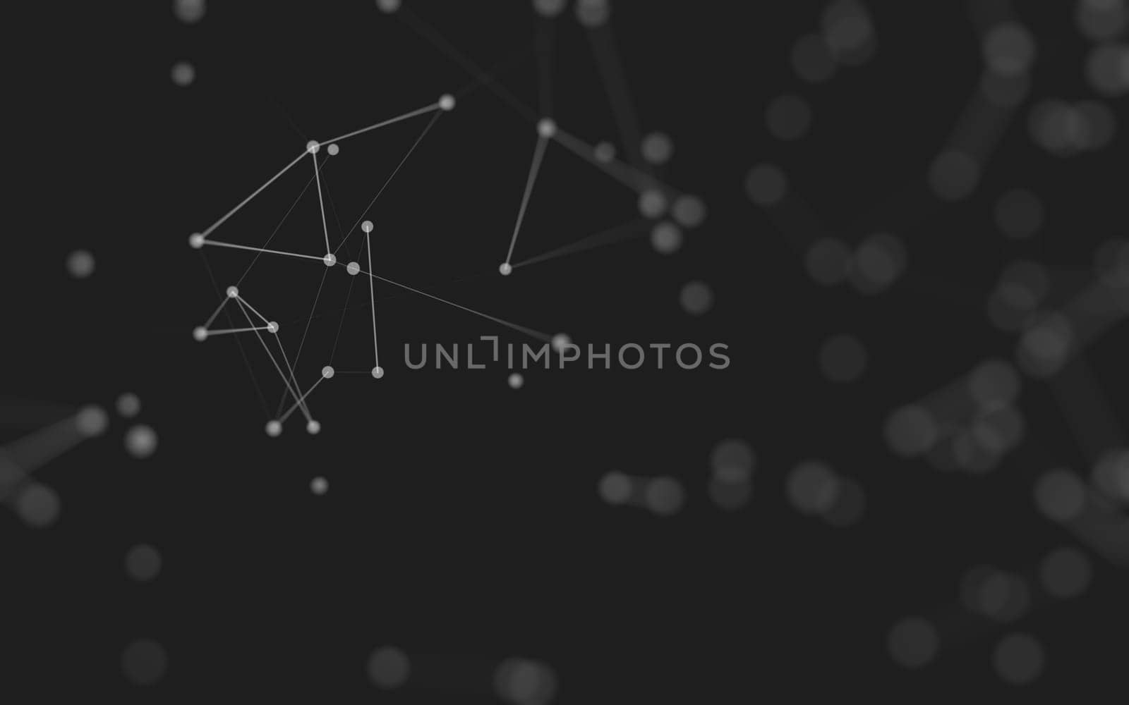 3d Abstract background. Molecules technology with polygonal shapes, connecting dots and lines. Connection structure. Big data visualization. 3d background. 