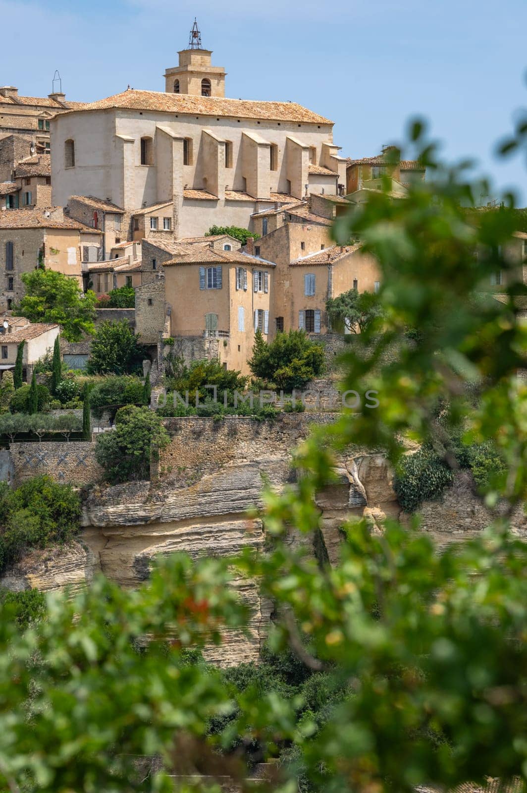 View over the village of Gordes, Vaucluse, Provence, France. High quality photo