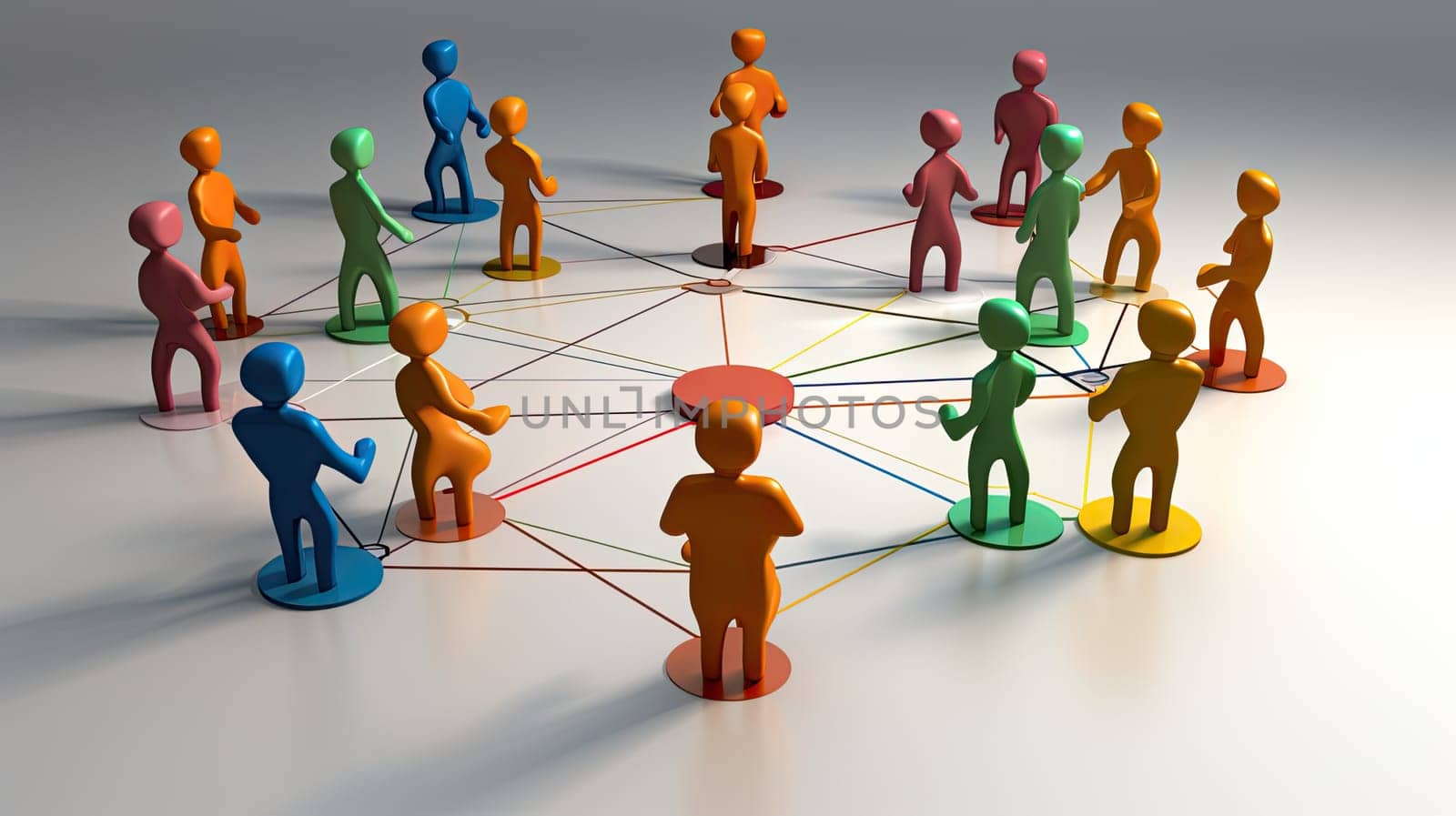 Connecting people. Social network concept illustration by papatonic