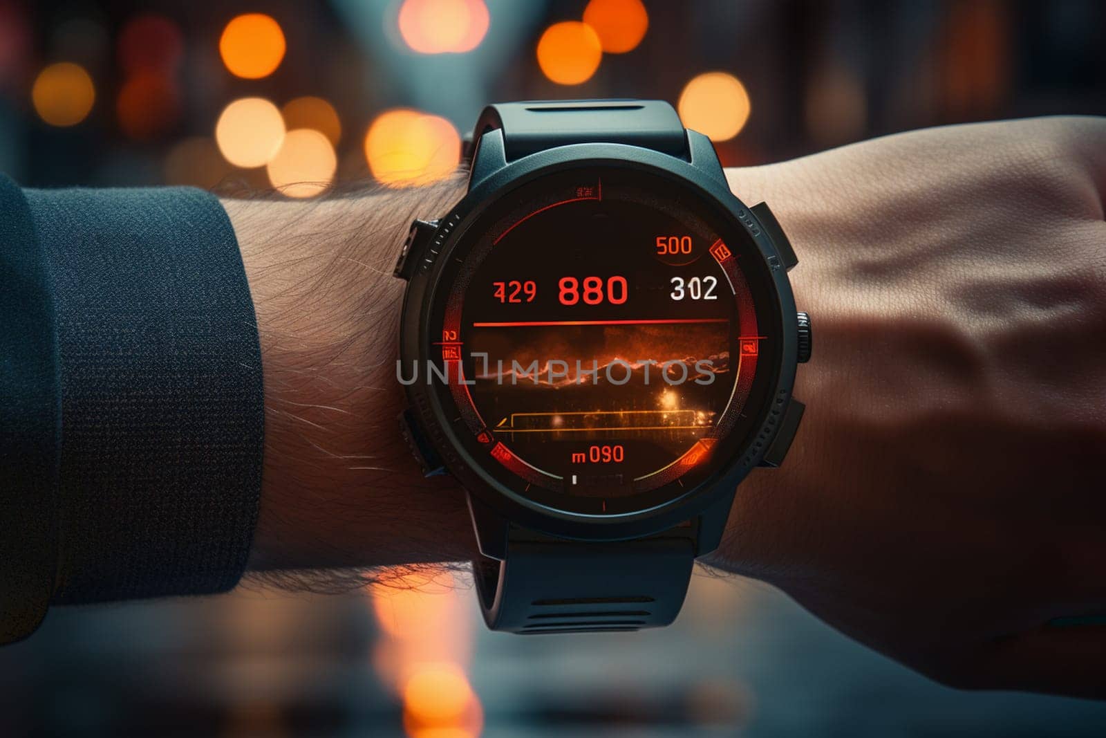 Smartwatch on a wrist wearable technology by Andelov13