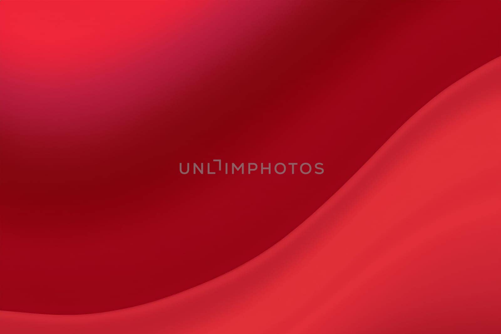 red gradient waves like silk as background with copy space for text