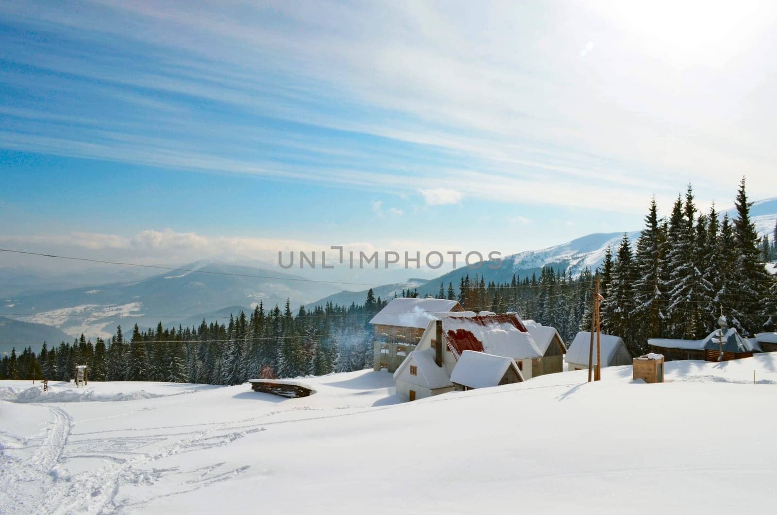 Slope on the skiing resort