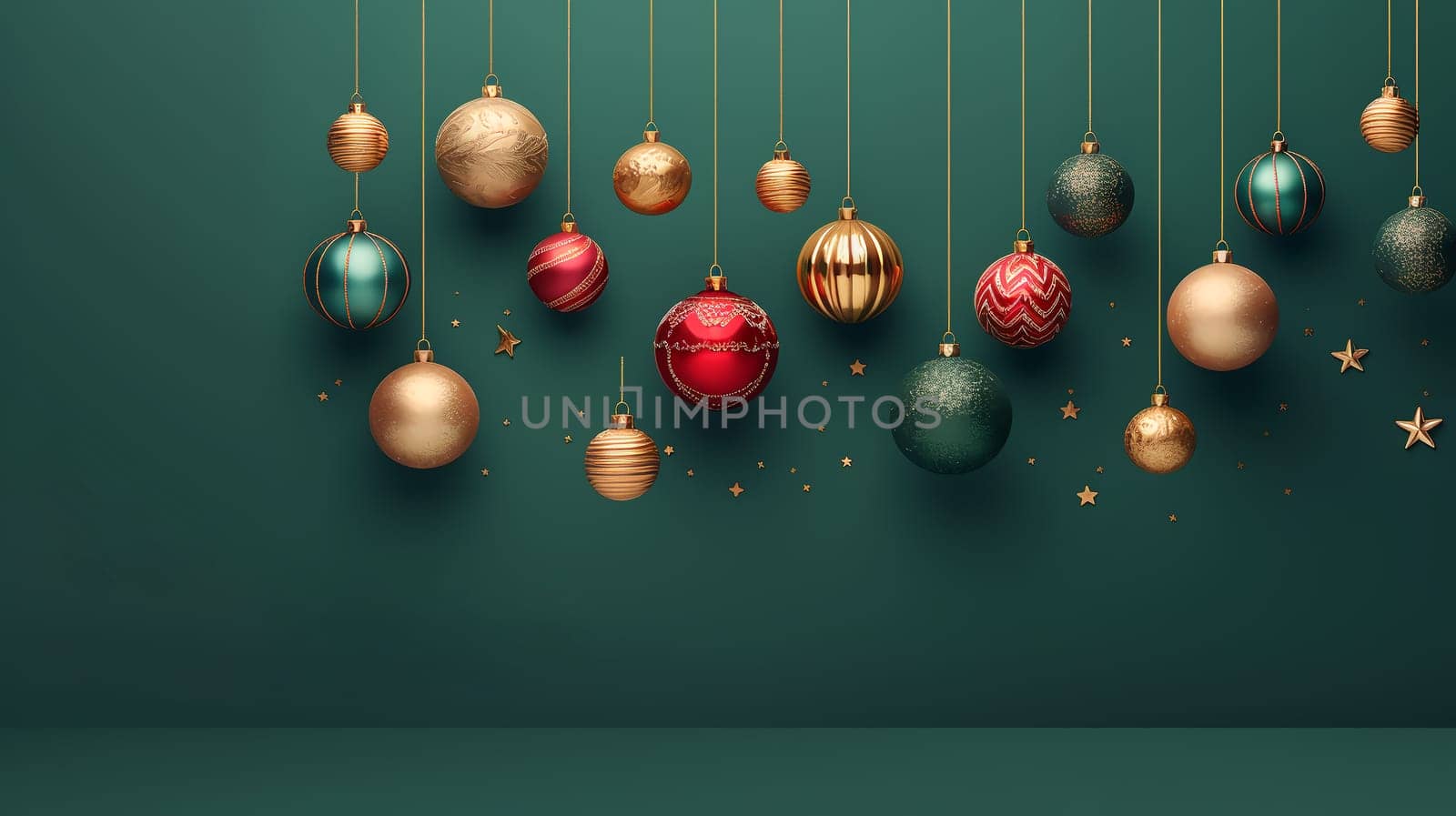 Luxury Christmas backgrounds. Christmas background with Christmas balls with bokeh effect. by AndreyKENO