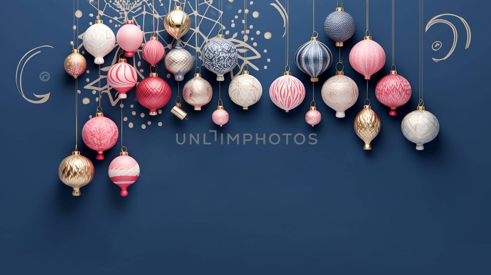 Luxury Christmas backgrounds. Christmas background with Christmas balls with bokeh effect. by AndreyKENO