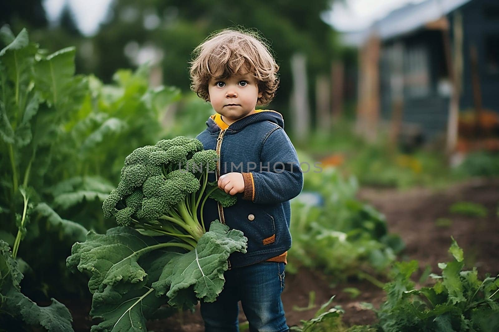 Vegetables person summer food kids plant gardening healthy nature children by Vichizh