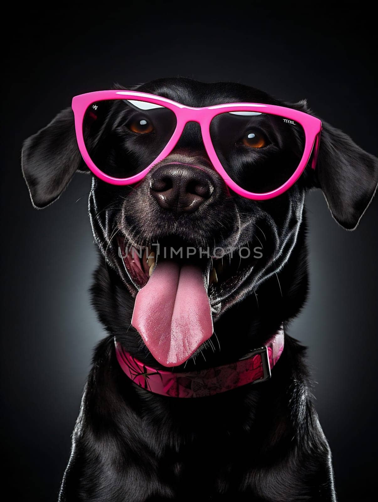 Puppy dog funny sunglasses portrait cute happy adorable pets animal canine by Vichizh