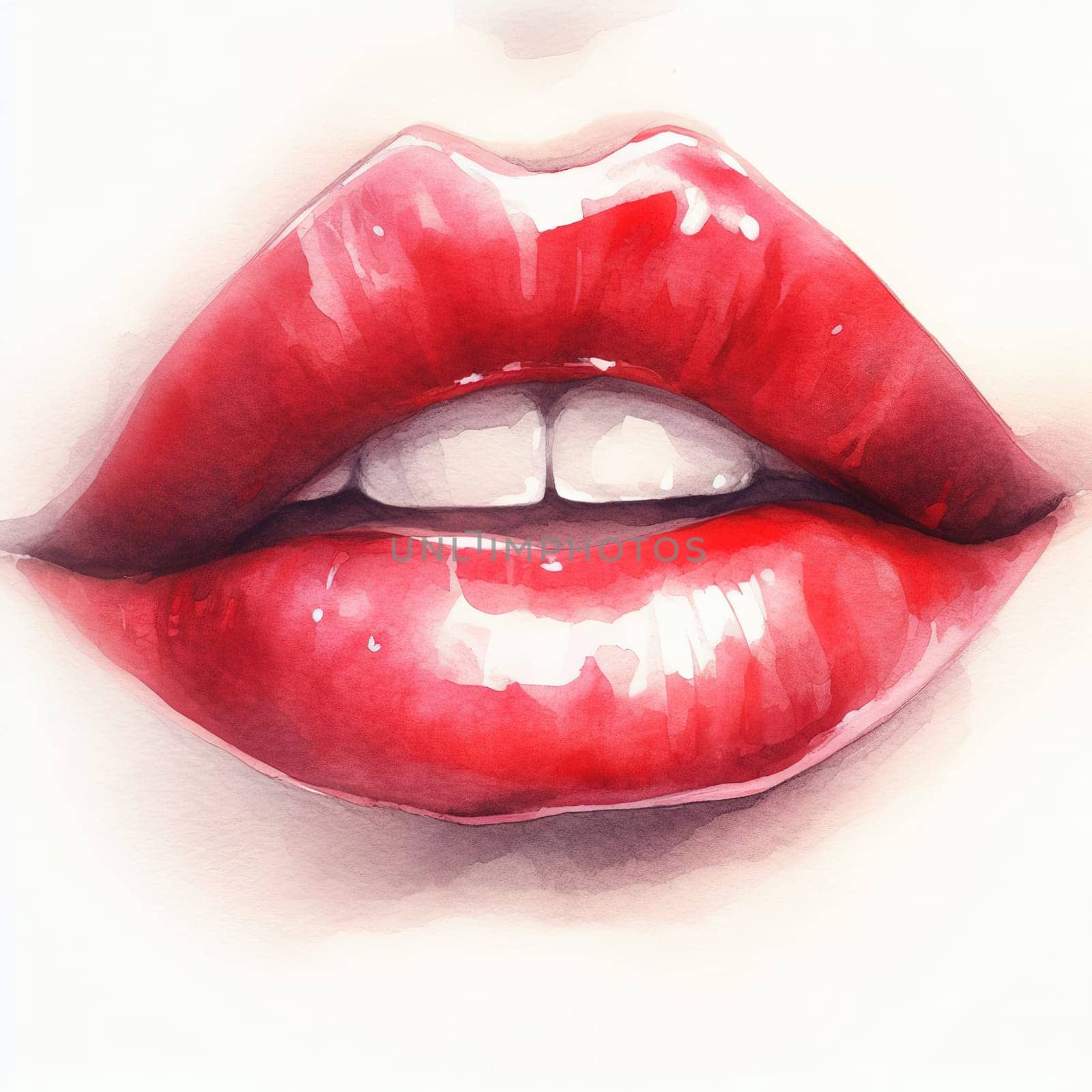 picture of a beautiful smile. Generative AI. High quality illustration