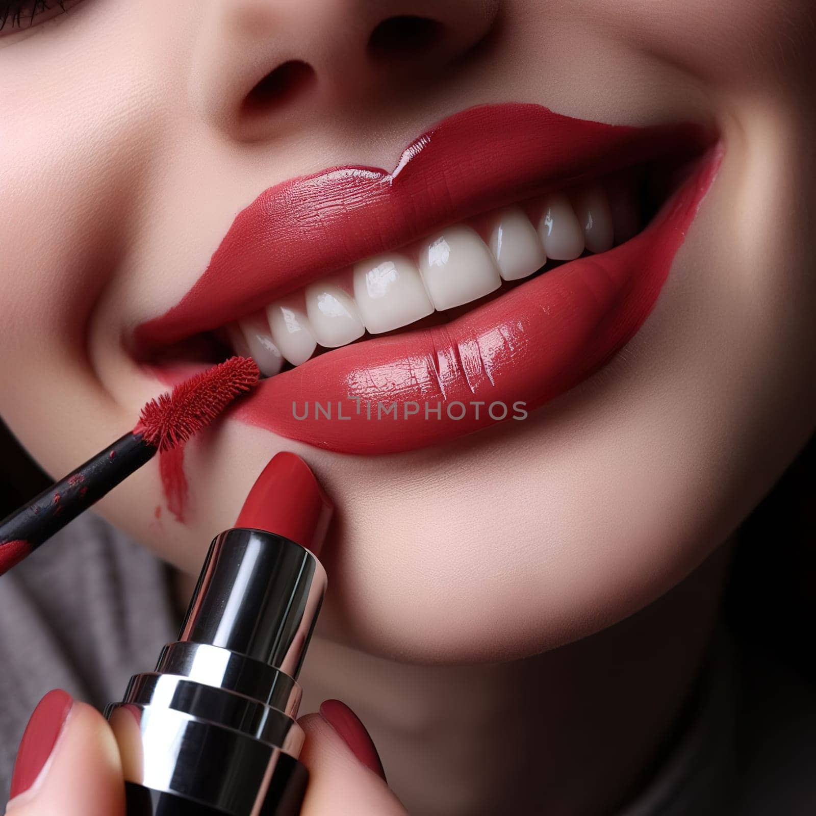 picture of a beautiful smile. Generative AI. High quality illustration