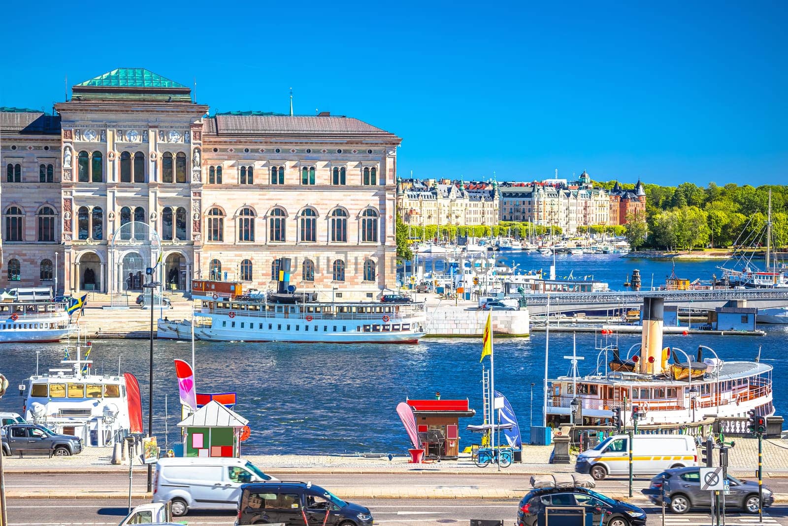 Stockholm harbor and waterfront of Sodermalm island view, capital of Sweden