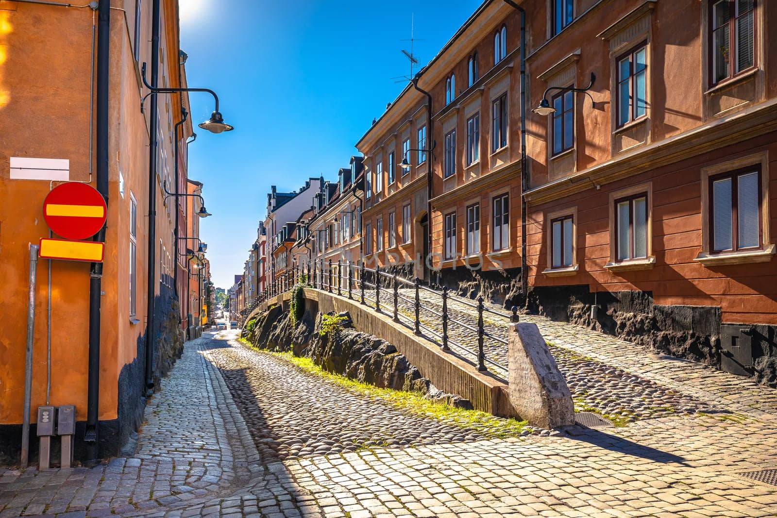 Stockholm Södermalm island scenic street view, capital of Sweden