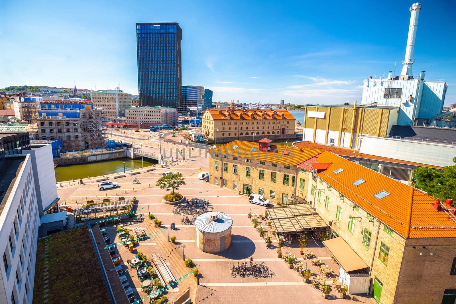 City of Gothenburg harbor and waterfront panoramic view by xbrchx