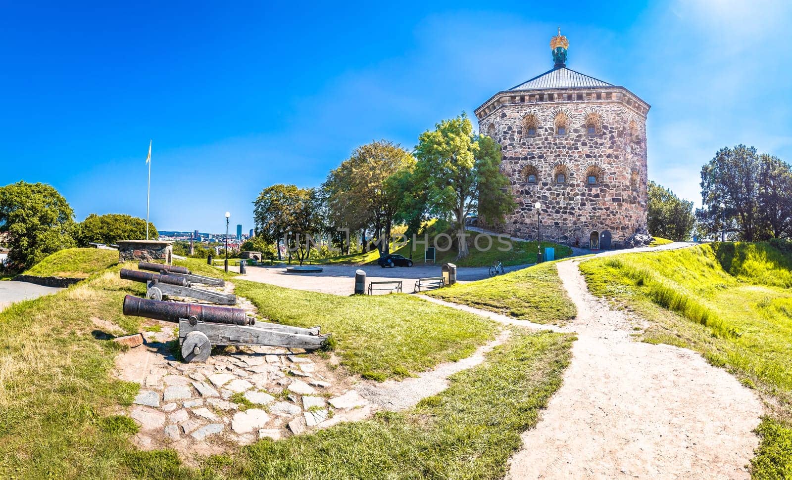 Skansen Kronan historic landmark on the hill Risasberget, in the Haga district of Gothenburg by xbrchx