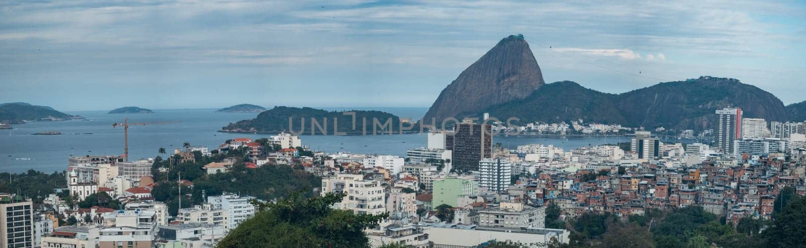 Panoramic View of Rio de Janeiro Bay from Botafogo with Sugarloaf Mountain by FerradalFCG