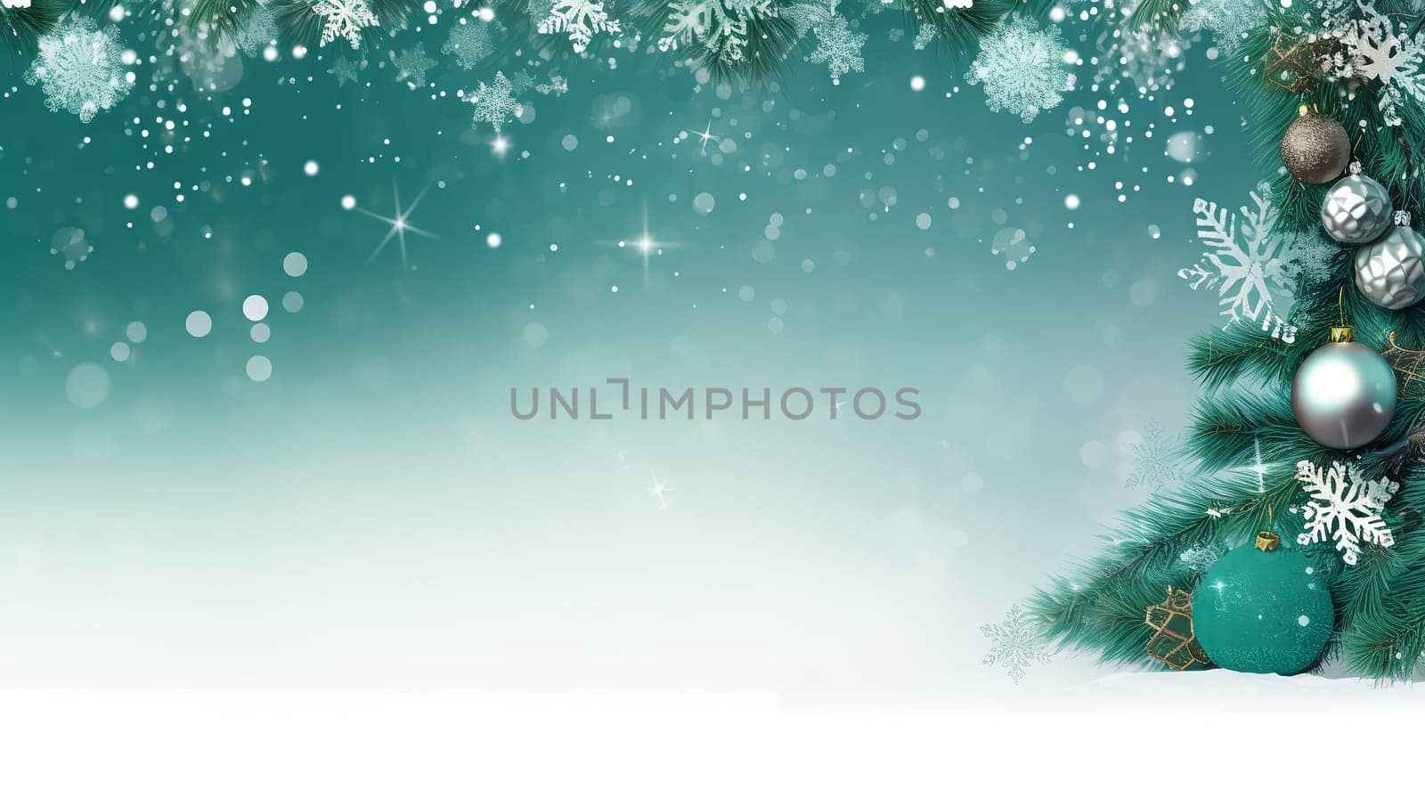 Christmas background with Christmas tree. Christmas cards. AI generated. by AndreyKENO