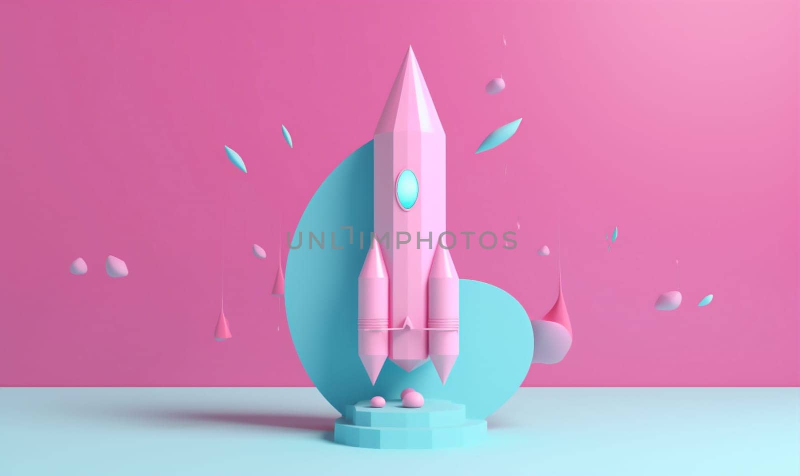 startup investment coin bit technology blue start launch pink business moon rocket bitcoin digital spaceship growth finance idea future space sky. Generative AI.