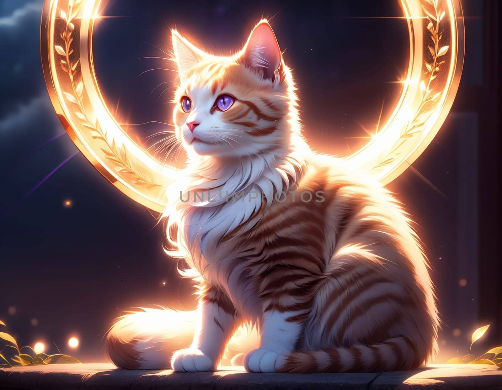 Fantasy cat. High quality illustration