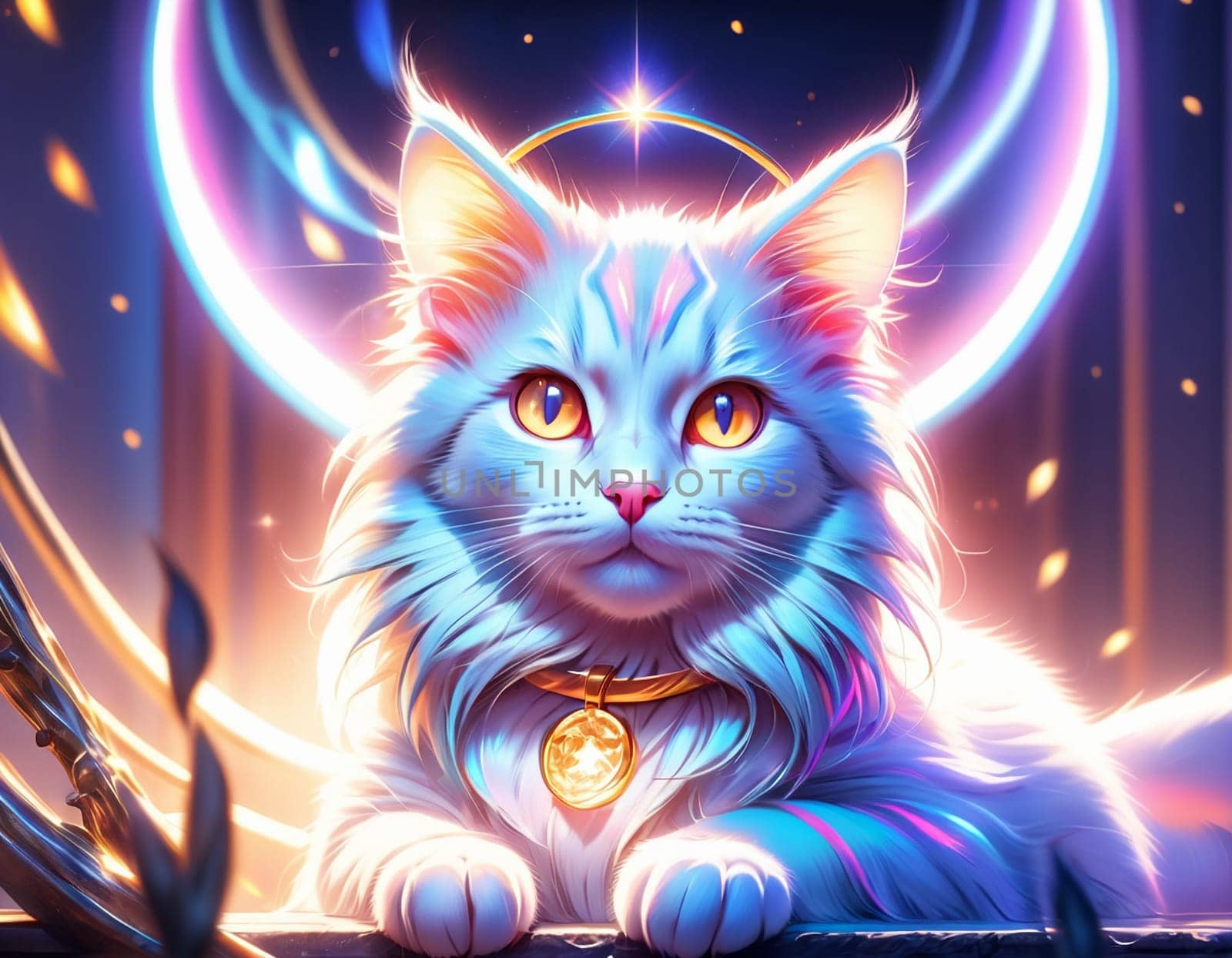 Fantasy cat. High quality illustration